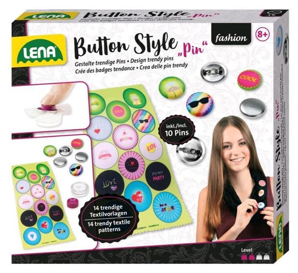 Lena Button Style “Pin”, Detská súprava na módny dizajn, 8 Obrázok produktu 