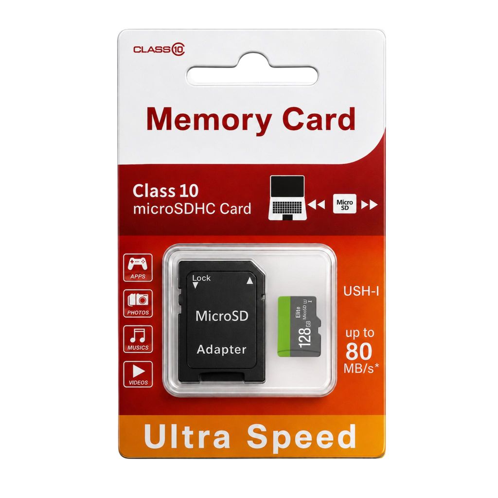 Micro SD Speicherkarte Elite 128GB Handy Video Kamera Produktbild 