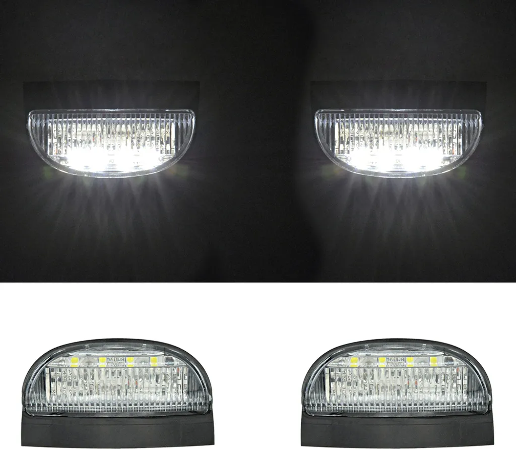 2x luce targa universale a LED SMD premium per rimorchi, camion e roulotte