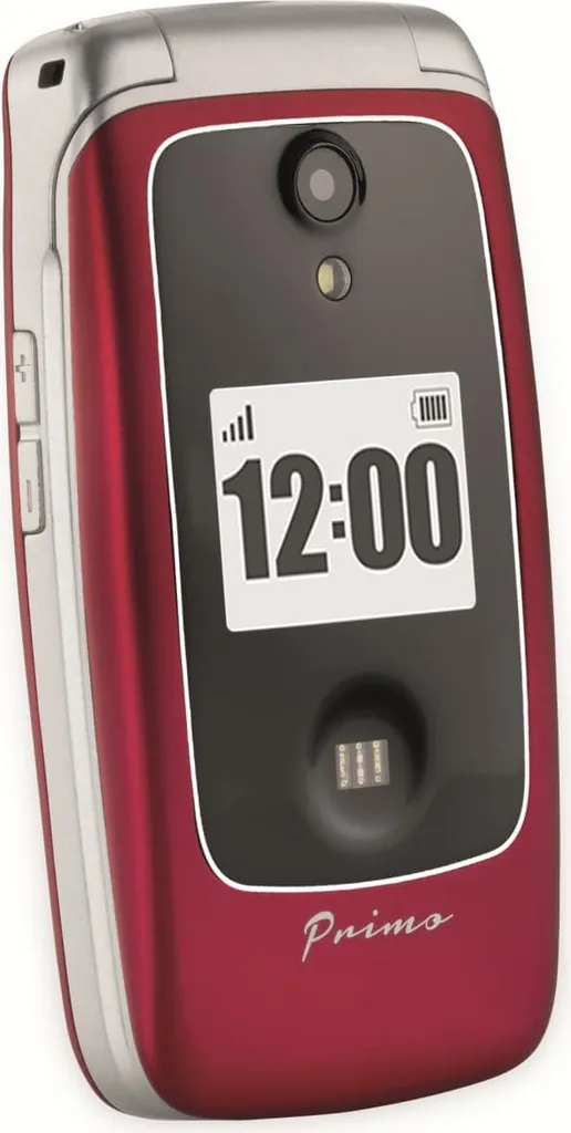 Mobile Senior Doro Primo 418 Rouge à Grosses Touches et Volume Sonore Fort