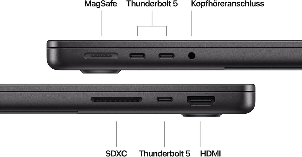 Apple MacBook Pro 14.2" - Space Black - M4 Pro - 14 Core Produktbild 5