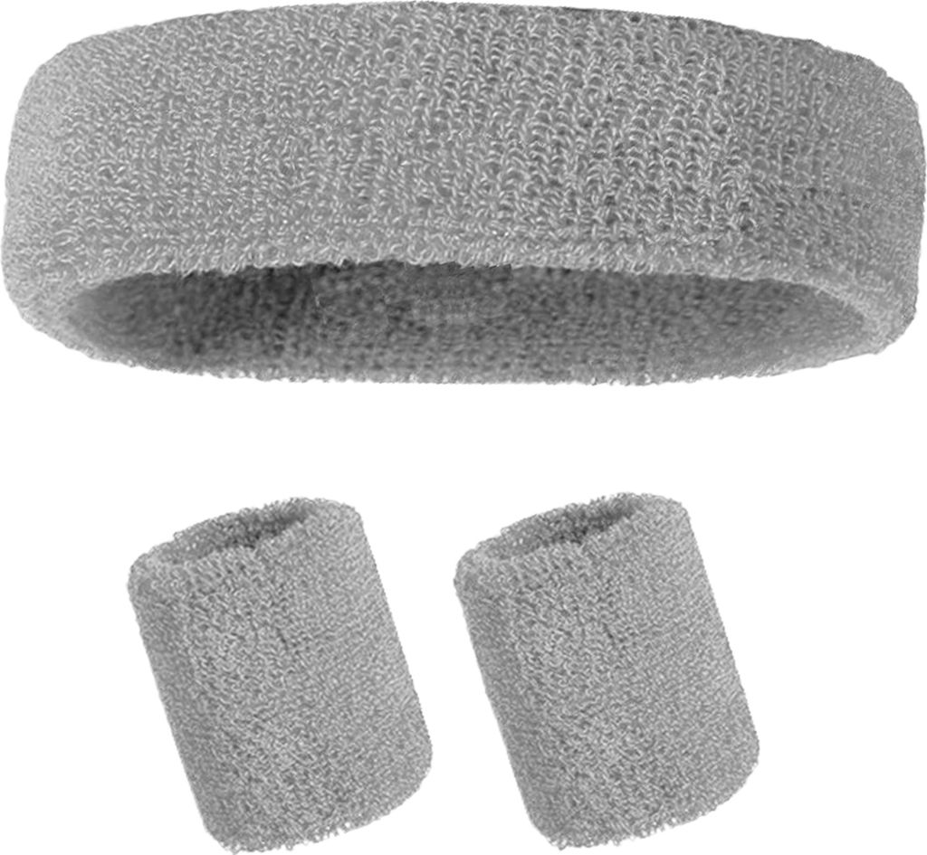 Schweißband-Set, Sport-Stirnband, Armband-Set, Frottee, Tennis, Gymnastik, Armband, sportliches Schweiß-Stirnband für Männer und Frauen