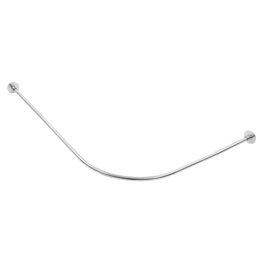 Tringle à rideau de douche coudée et extensible pour salle de bain