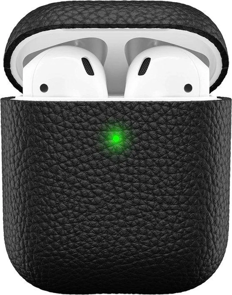 Housse de Protection pour AirPods Noir - Accessoire Essentiel en Gomme