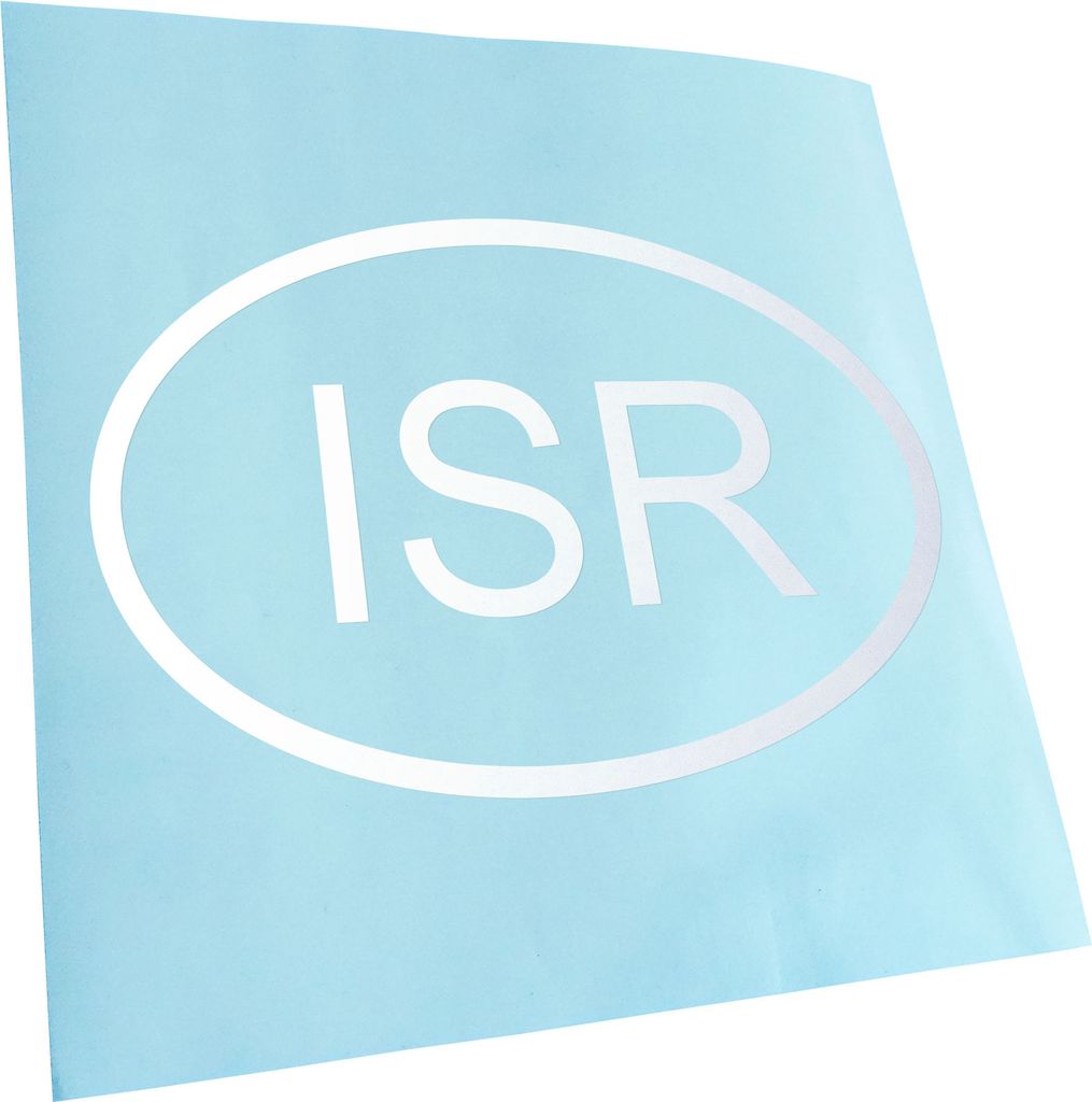 Kiwistar - Autoaufkleber - Israel ISR Heckscheibe - Aufkleber für Auto Kfz Fahrrad, LKW, Truck Mofa