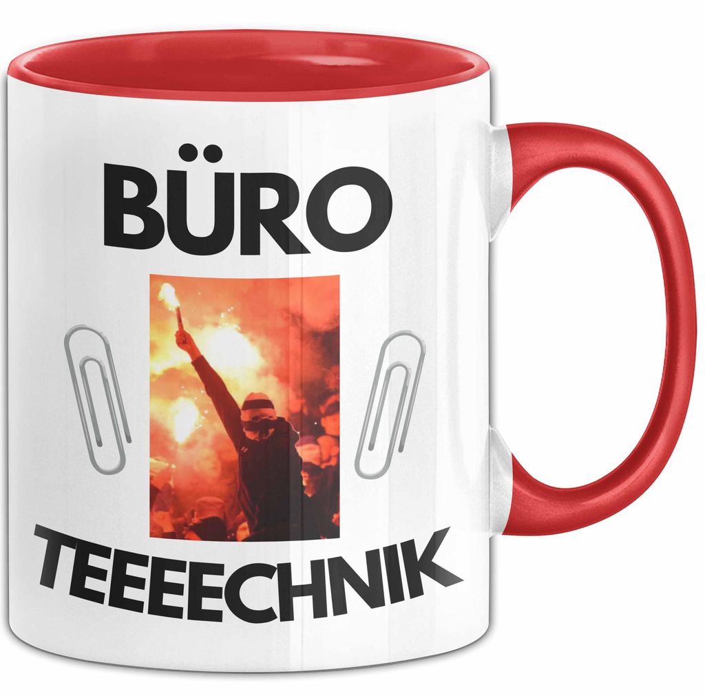 Bürotechnik Büro Technik Pyrotechnik Tasse Geschenk Pyrotechnik Ist Doch Kein Verbrechen Becher Meme Witzig (Rot)