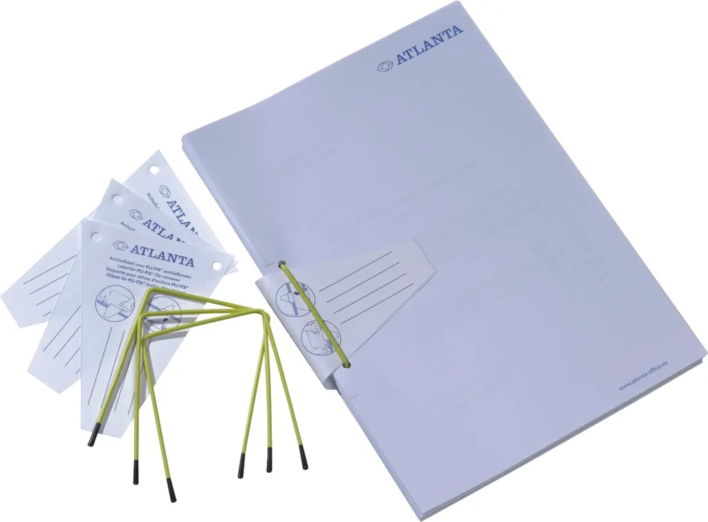 Reliure Pli-Fix jaune pour transfert de dossiers archives 10x10 pièces
