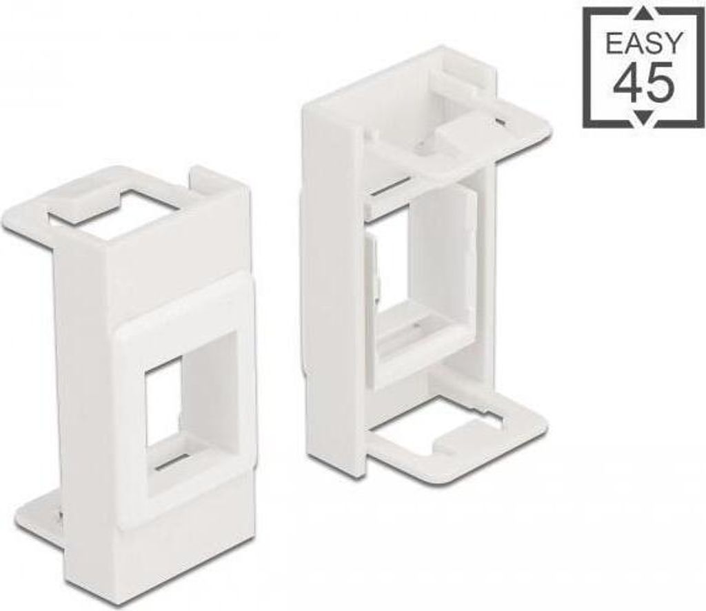 DELOCK Easy 45 Modul Keystone Halterung 22,5 x 45 mm, weiß