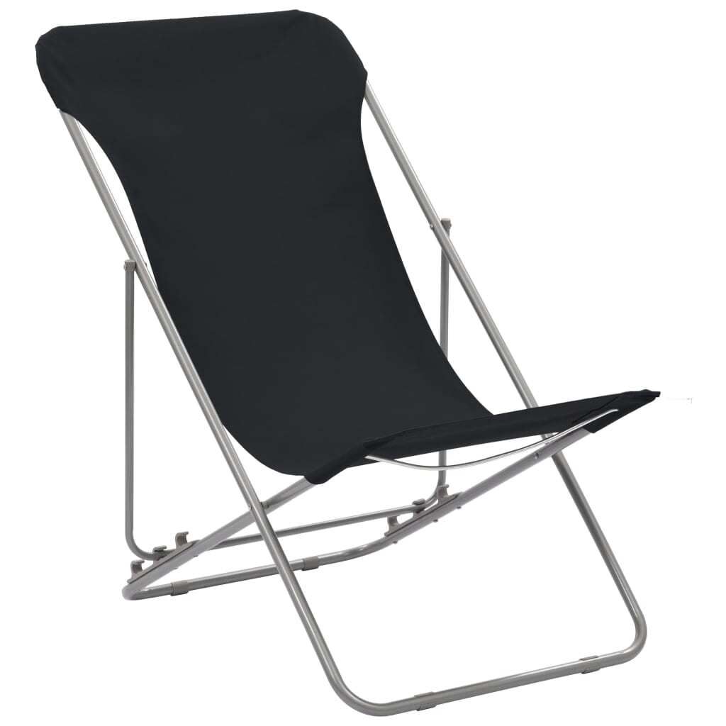 vidaXL Klappbare Strandstühle 2 Stk. Stahl und Produktbild 