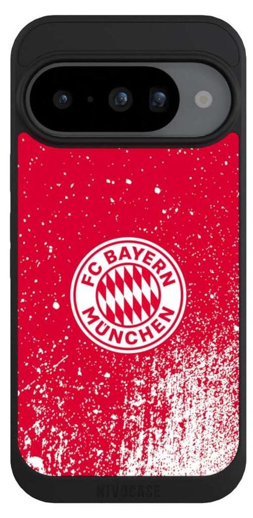 NIVOCASE Handyhülle für Google Pixel 10 Hülle NIVOpure Case Schwarz FC Bayern München FCB Offizielles Lizenzprodukt