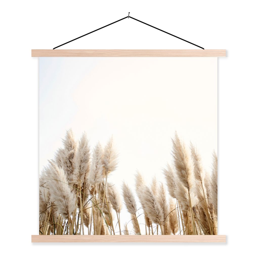 MuchoWow Textilposter Körnung - Himmel - Pastell 120x120 cm mit holzfarbenen Rahmen - Textil-Poster