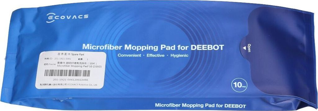 Mikrofaser-Wischpad Ecovacs 201-1921-0061 für Staubsauger Roboter N8 Pro/ +, T9/T9+