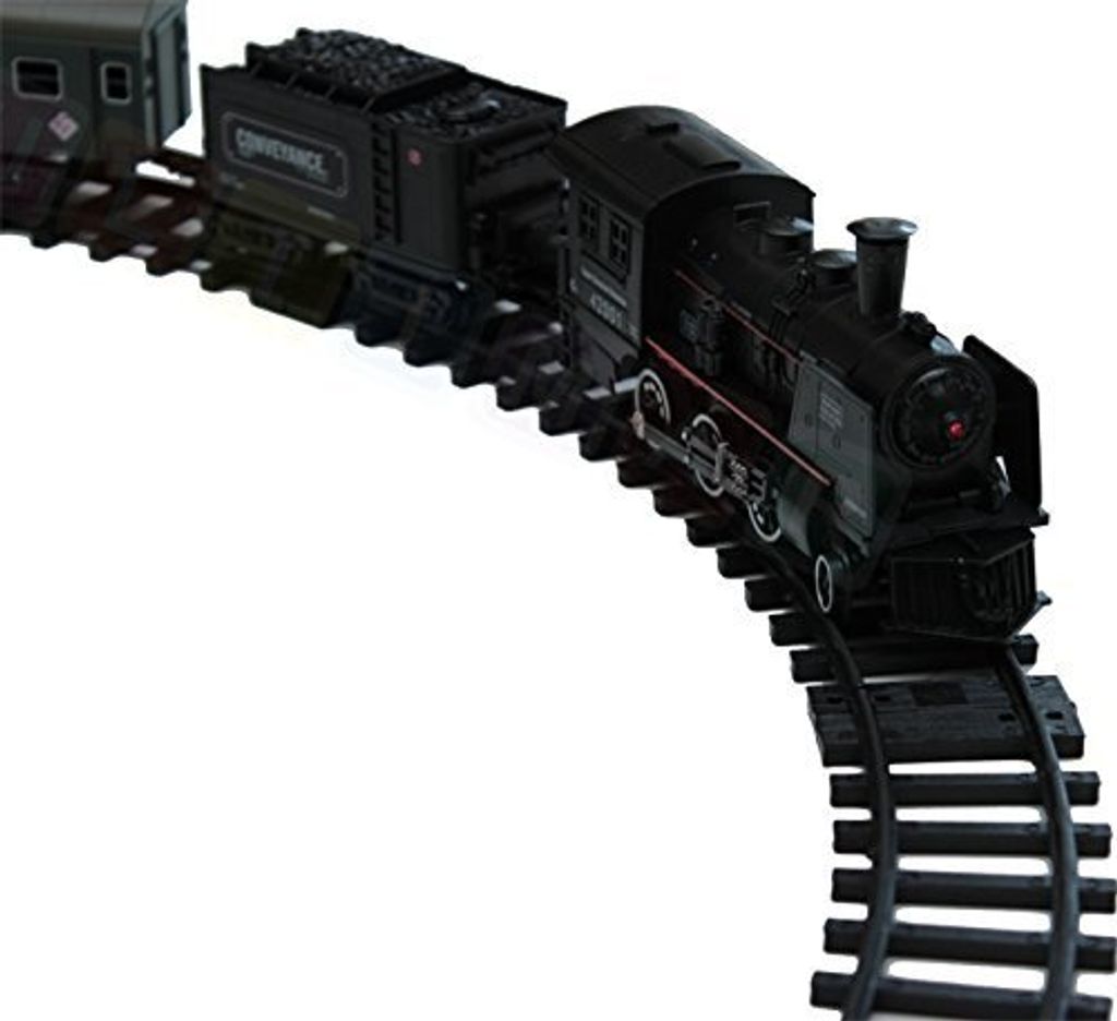 Train Électrique Big Smoke BSD – 4 Moteurs, Lumière, Son & Fumée – 25 Pièces – Circuit Elliptique 156x78 Cm Idéal Enfants
