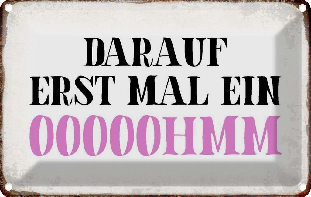 vianmo Blechschild 20x30 cm darauf erst mal ein OOOOOHMM Dekoration Spruch Zitat