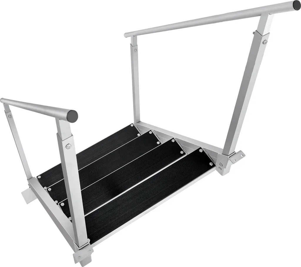 Échelle de Quai Anti-Glisse Aluminium 4 Marches Réglable 500 lbs