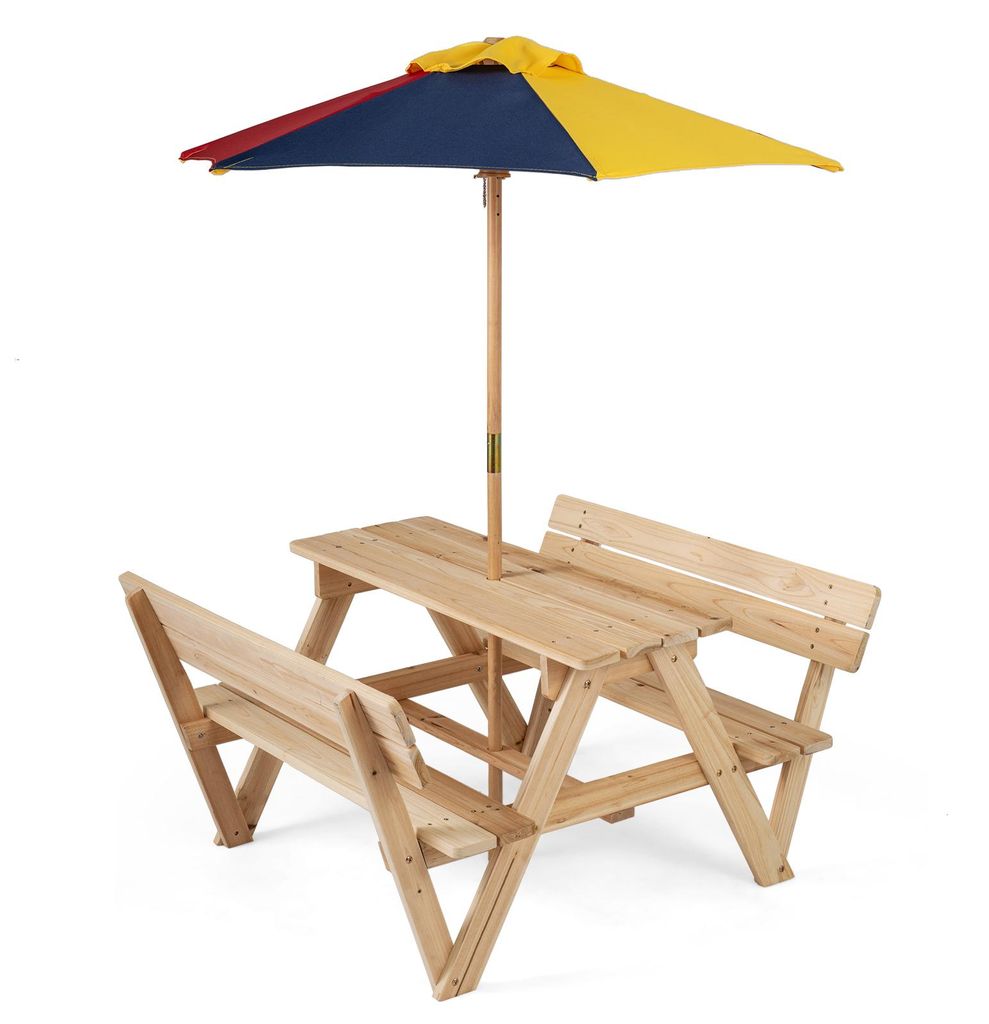 Set da giardino per bambini COSTWAY con ombrellone, tavolo Immagine del prodotto 