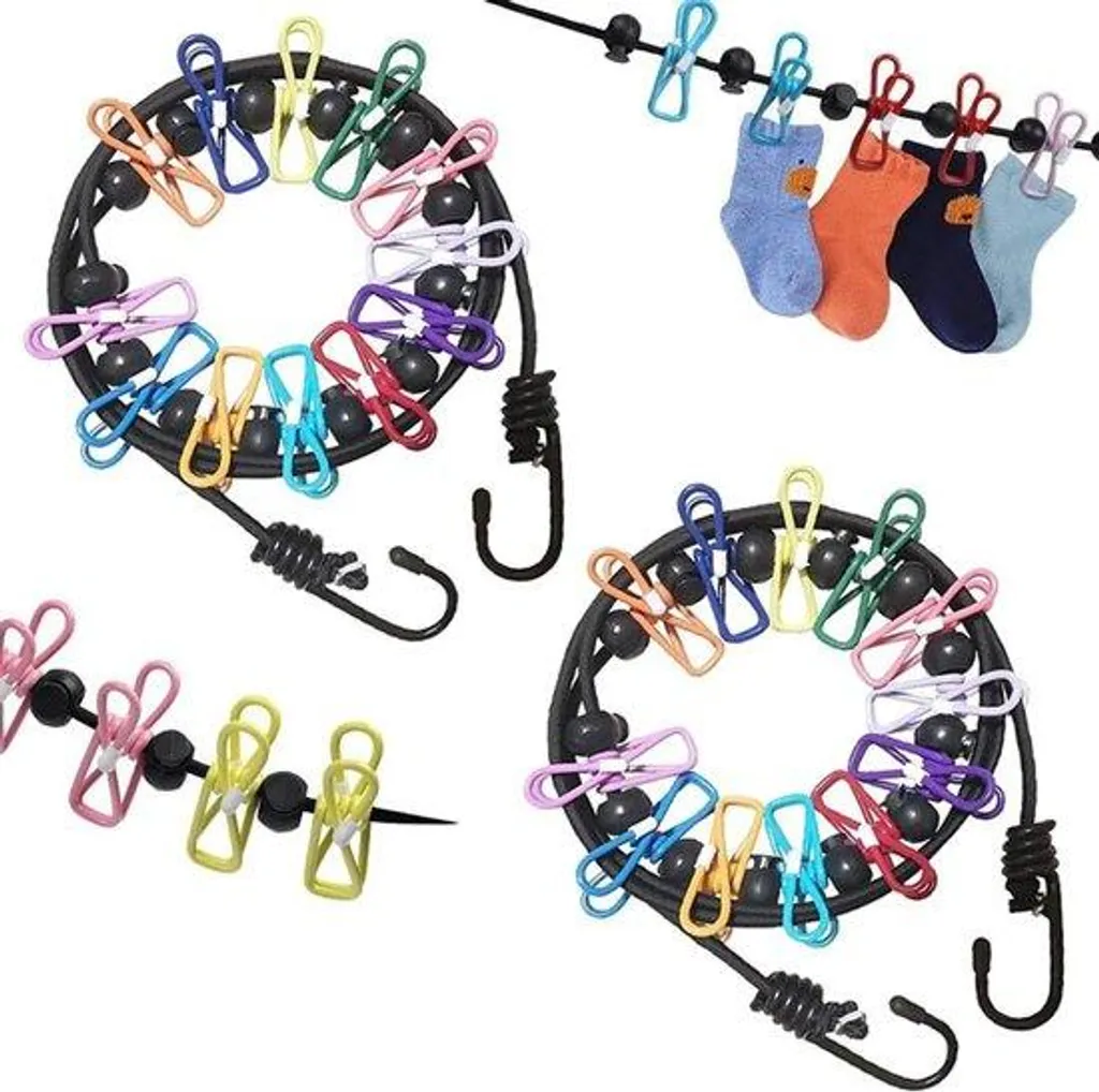 Tapis de sol pliable élastique lot de 2 et 12 clips pour activités