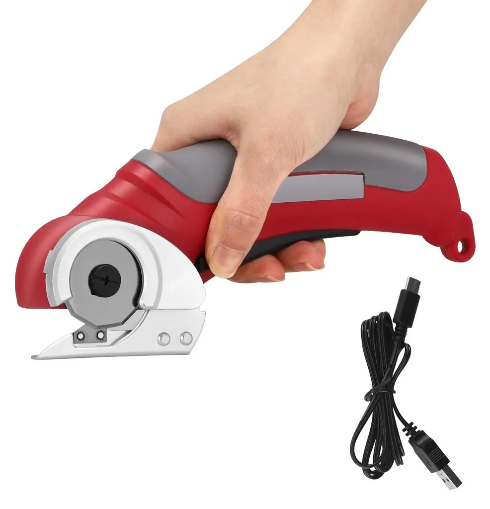 Cisaille électrique ergonomique pour tissu avec lame en acier trempé
