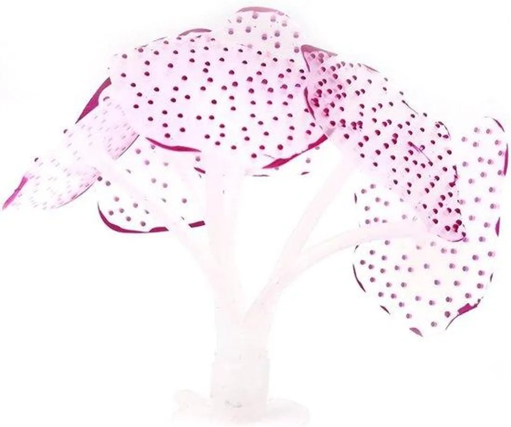 Plante d'aquarium artificielle bleue lumineuse avec embout caoutchouc
