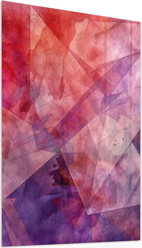 Glasbild 50x75cm in XXL für Wohnzimmer, Schlafzimmer Motiv Abstrakte Kunstform