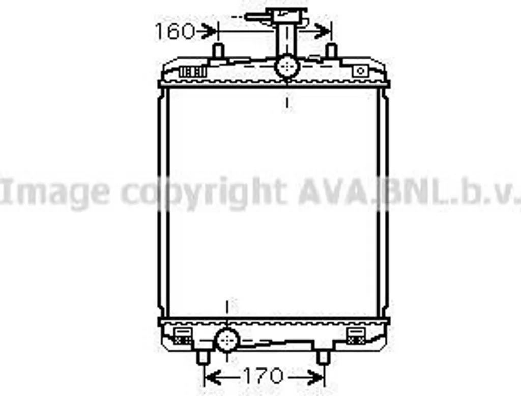 Radiateur PRASCO TO2360 pour Citroën C1 et Toyota Aygo - OE 1330P5