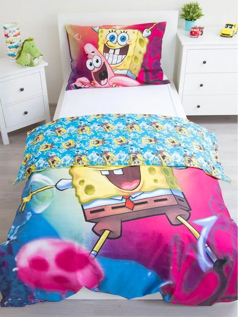 Parure de Lit SpongeBob AG510 : Adieu les Nuits Difficiles en Lit Simple - 2
