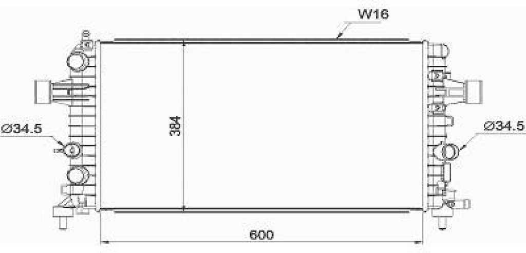 DIEDERICHS DCM2700 Kühler Wasserkühler Motorkühler für OPEL ZAFIRA B (A05) Astra H Caravan (A04) Astra H Schrägheck (A04) Astra H GTC (A04)