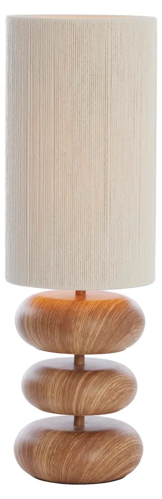Lampe Danialo Light & Living en coton beige et métal diamètre 22cm