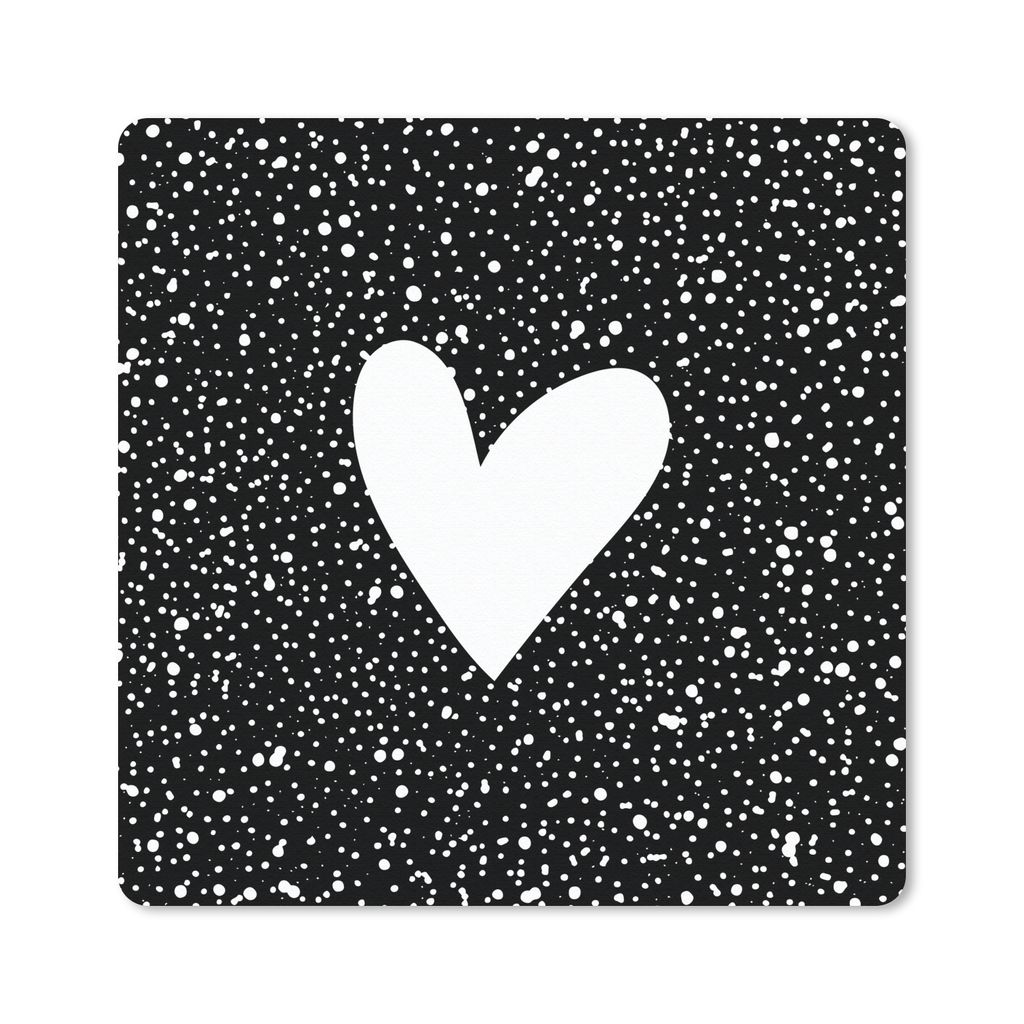 MuchoWow Mauspad Mousepad Design - Liebe - Herz 20x20 cm - Mousepads - Maus Mat - Pad - Mausunterlage - Desk Mat - Bureauartikeln