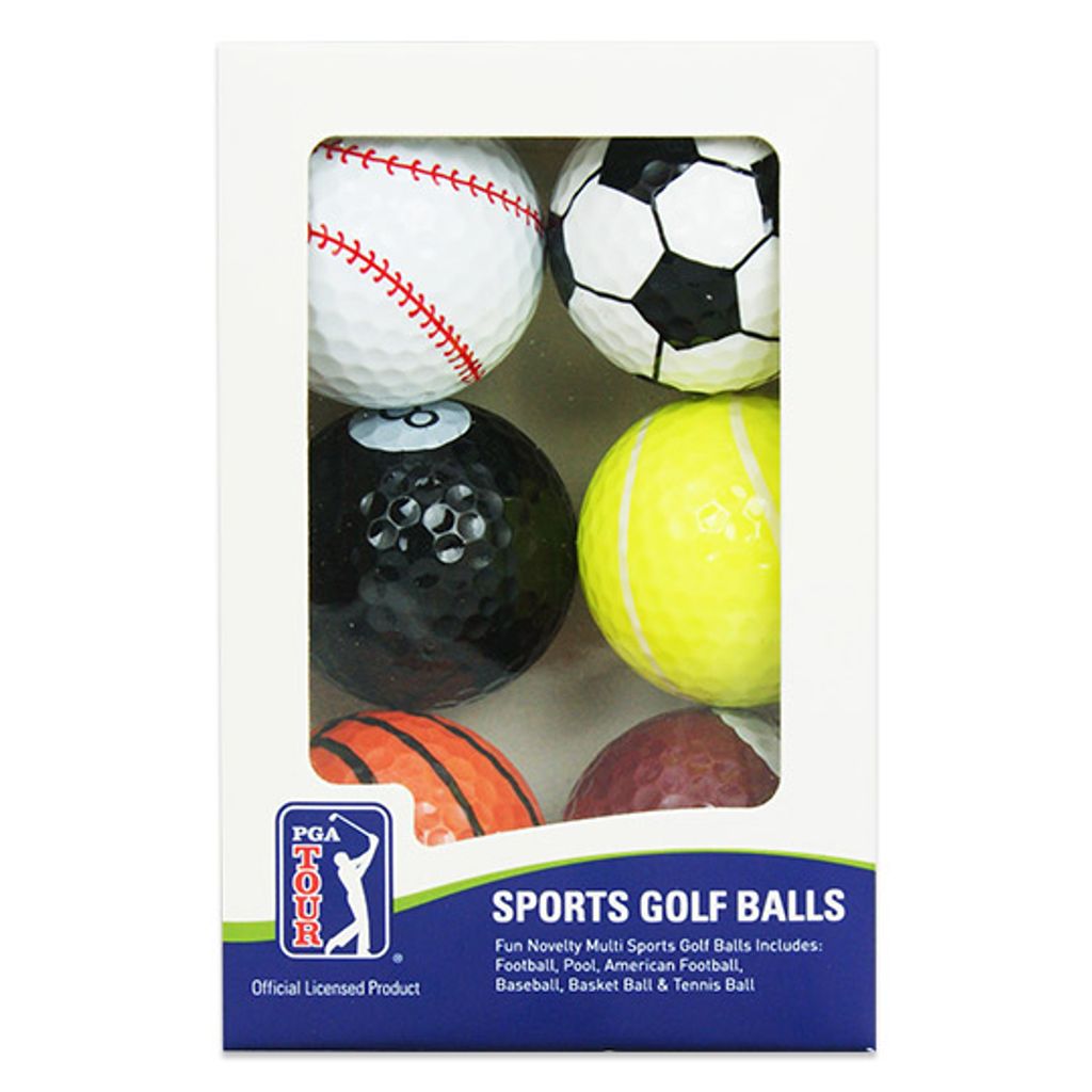 PGA Tour Einzigartige Fun Sport Golfbälle (6er Set) Produktbild 