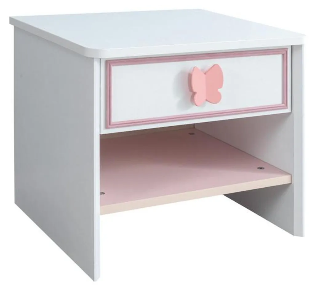 Table de Chevet Blanche en Bois de Qualité Supérieure - Style Luxueux