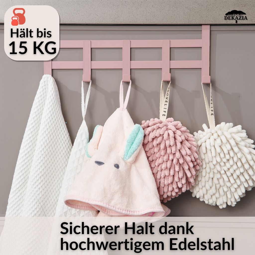 DEKAZIA® Türgarderobe zum Einhängen Rosa | Türgarderobe Produktbild 6