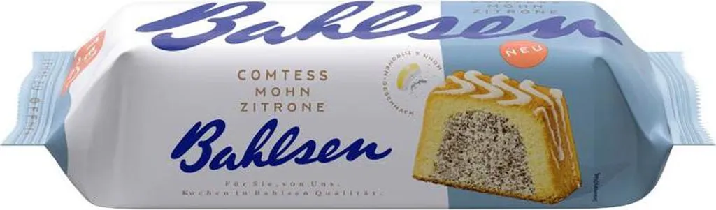 Bahlsen 44200 Comtess Gâteau au Pavot et Citron 350g - Lot de 8 Pièces