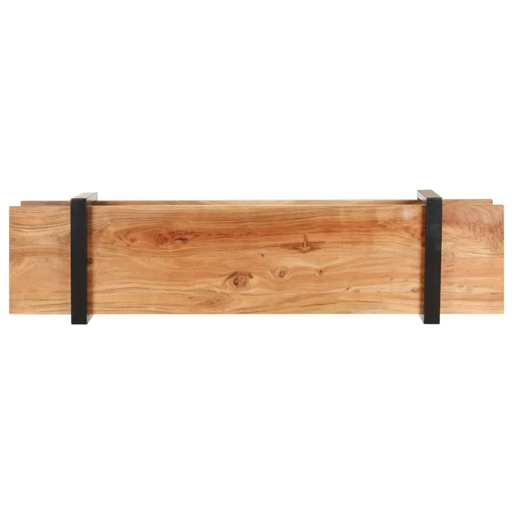 mobile TV vidaXL 160x40x40 cm in legno massiccio di acacia - Mobili TV - 11
