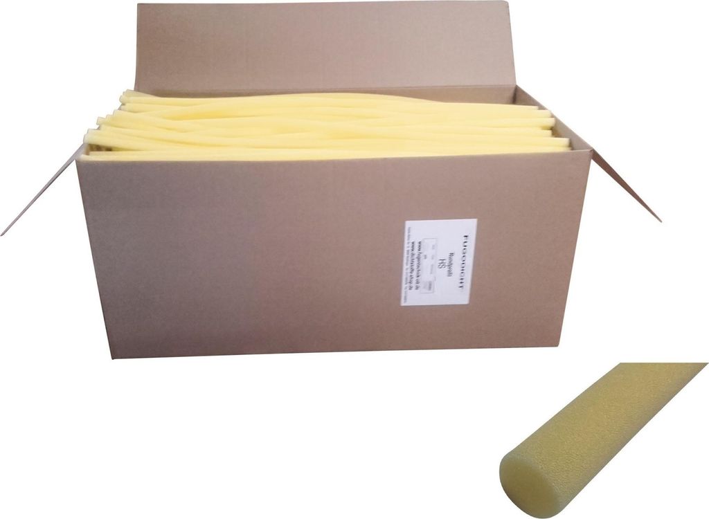 100 x Fugen Rundschnur Rundprofil HS Polyurethangelb offenzellig Ø50mm x 1m Schaumstoff