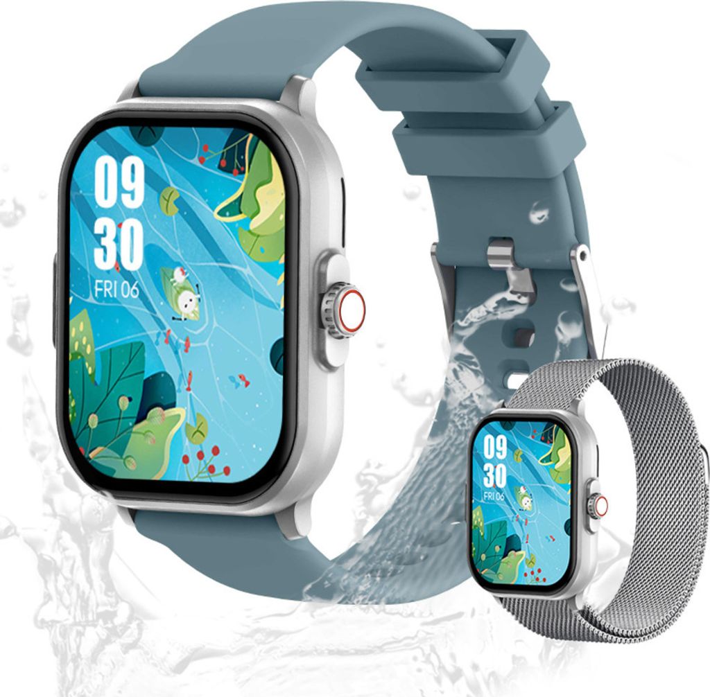 Herren’s und Damen's IP67 Wasserdicht Fitness-Tracker 2.01 Zoll Smartwatch mit Herzfrequenzsensor, SpO2, Schrittzähler 15 Sportmodi & GPS Fitnes...