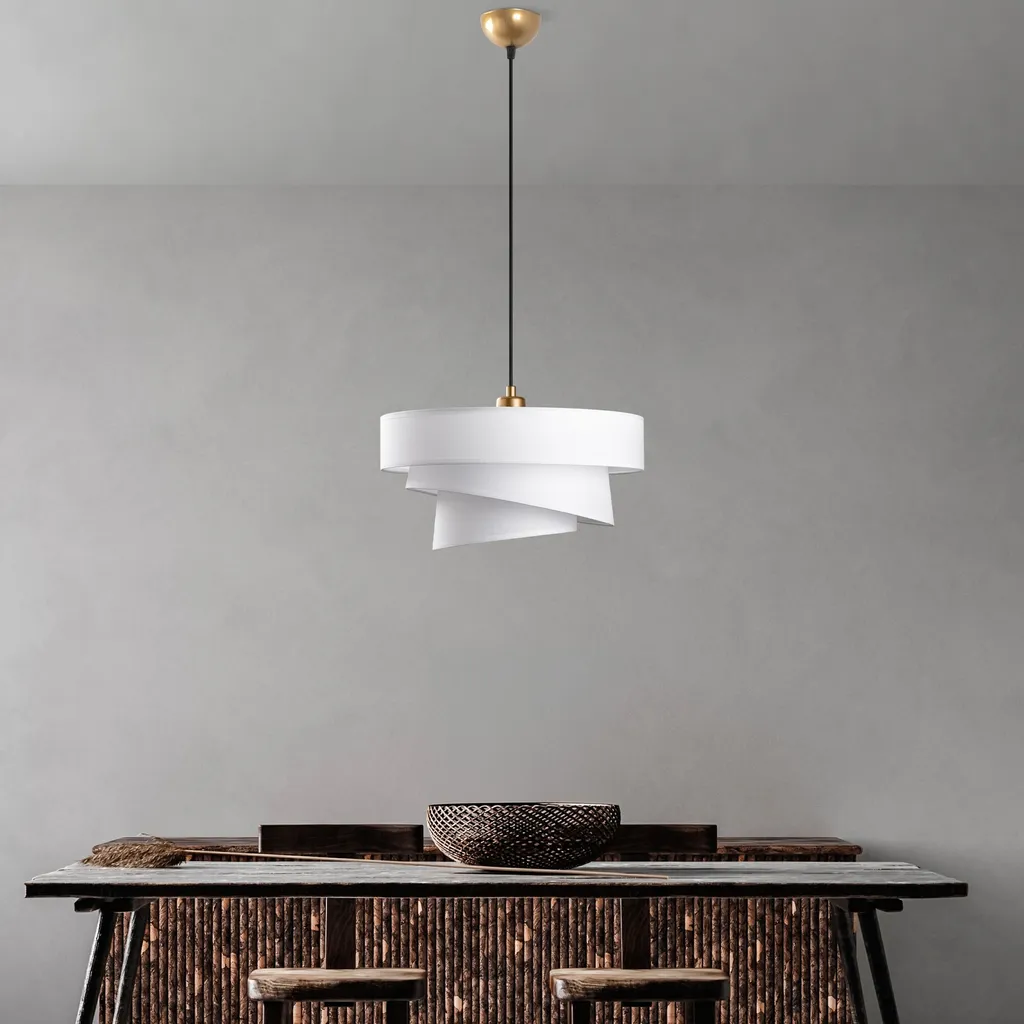 Lampadario Opviq Stage 14714 Bianco Metallo 120cm - Stile Industriale