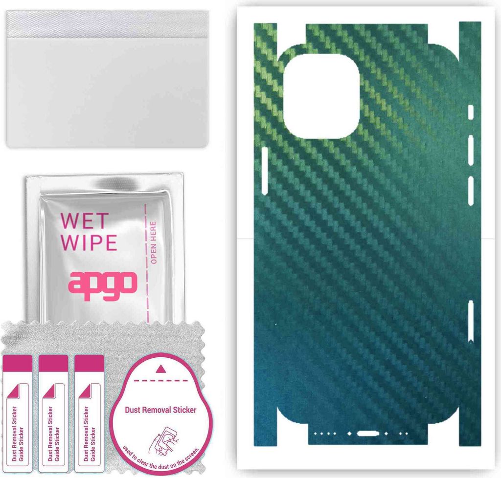 apgo Rückseite + Seiten Schutzfolie, Skin, kompatibel mit Apple iPhone 12 mini, Hinten Displayschutzfolie aus Vinylfolie, kratzfest, einfache Mont...