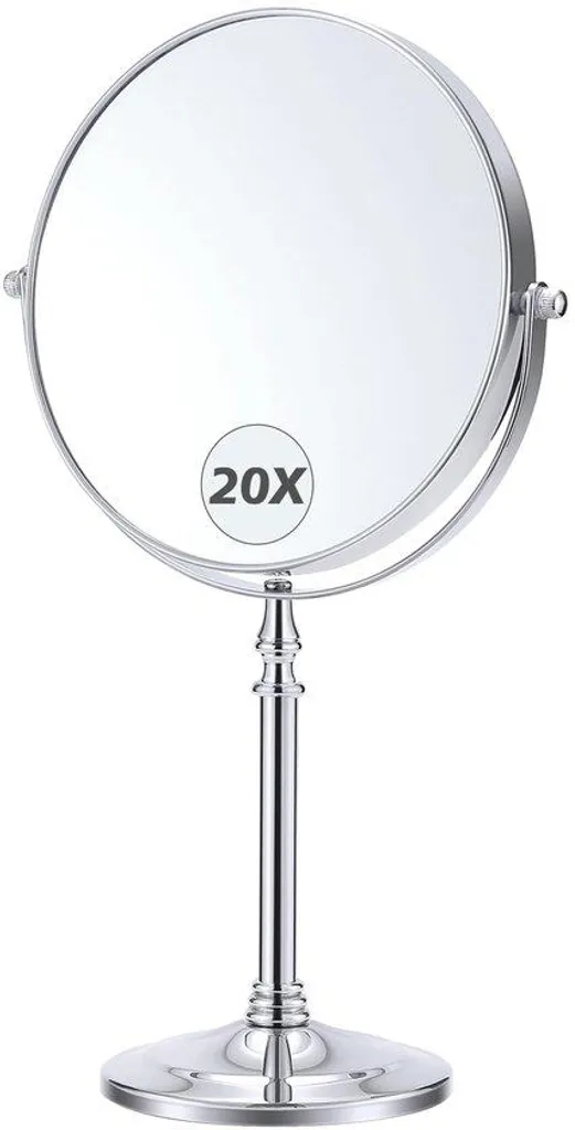 Miroir grossissant 20x avec rotation 360 degrés et grand format 20 cm