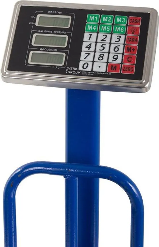 Balance de plateforme industrielle pliante 300kg pèse-colis précis bleu