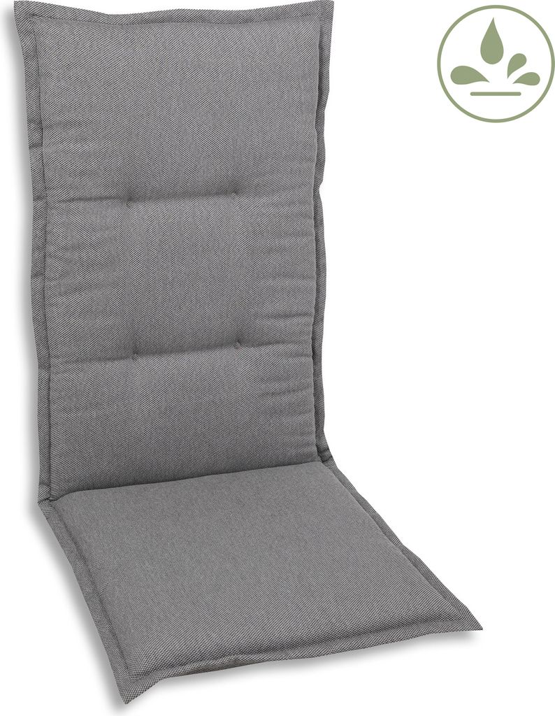 GO-DE Textil ,Sesselauflage hoch ,grau ,20925-01 Produktbild 