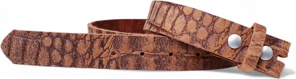 FRONHOFER Wechselgürtel 3 cm, Büffel Vollleder, Cayman Prägung, Gürtel ohne Schnalle