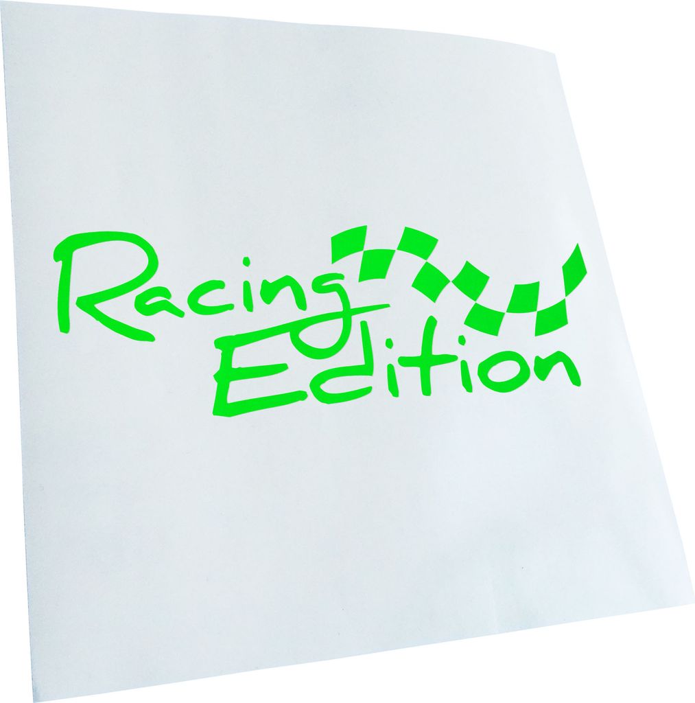 Kiwistar - Autoaufkleber - Racing Edition - Neongrün - 30x11cm - Aufkleber für Auto, Laptop, Fahrrad, LKW, Motorrad mehrfarbig JDM Decal Racing
