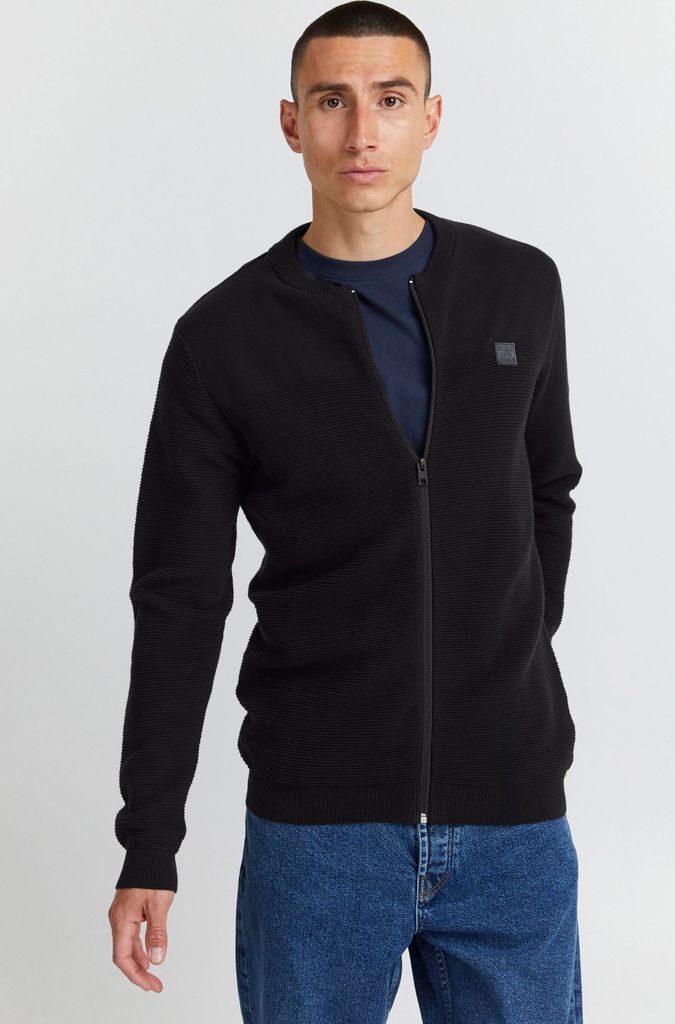 !Solid SDValencia Herren Strickjacke Cardigan Feinstrick Jacke mit Reißverschluss Struktur Strick