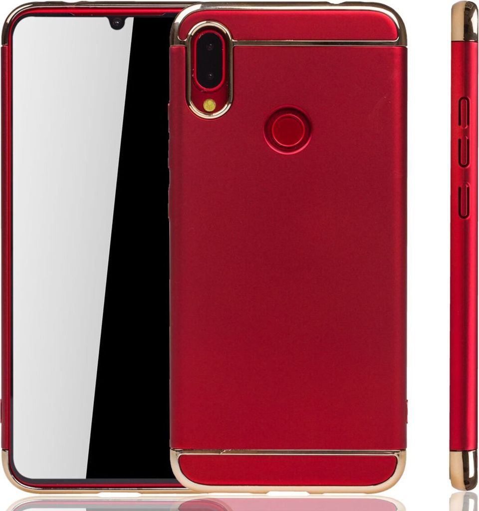 Xiaomi Redmi Note 7 / 7 Pro Handy Hülle Schutz Case Bumper Hard Cover Rot