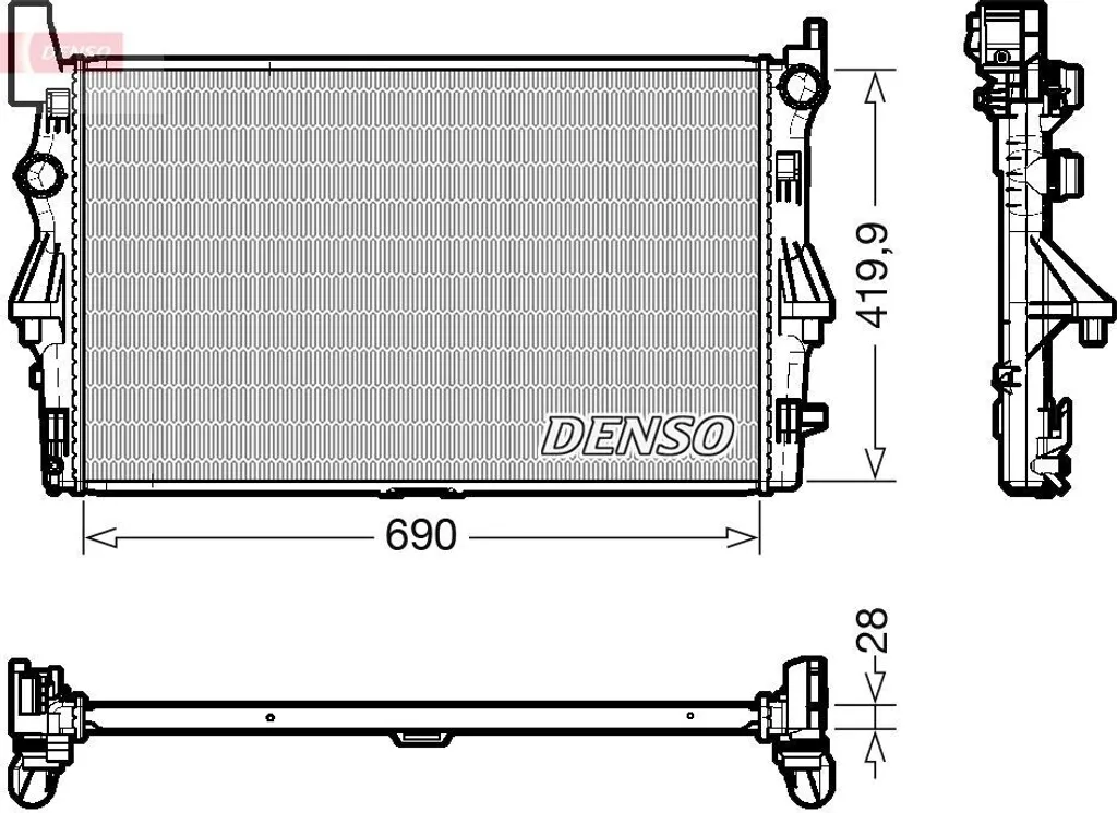 Évitez la surchauffe sur Vito W447 avec le radiateur DENSO DRM17113