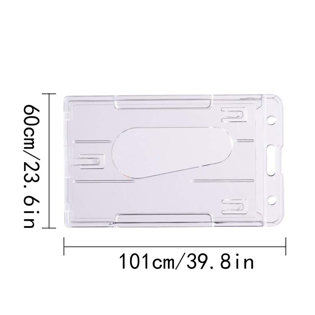 Hartplastik Kartenhalter mit Daumenschlitz transparent Molain Ausweishalter 2 Stück