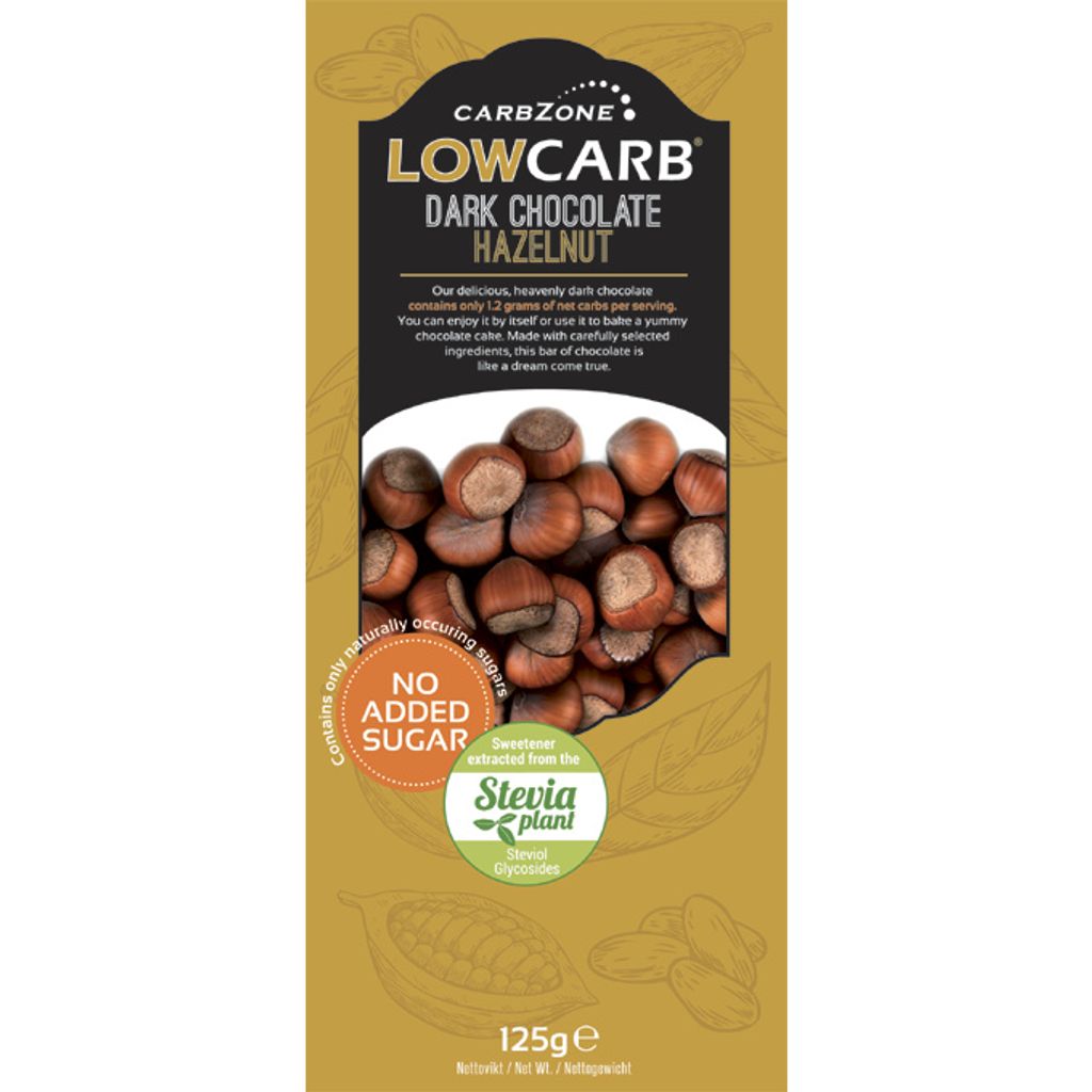 Low Carb® Gorzka Czekolada Orzech Laskowy (125g) Zdjęcie produktu 