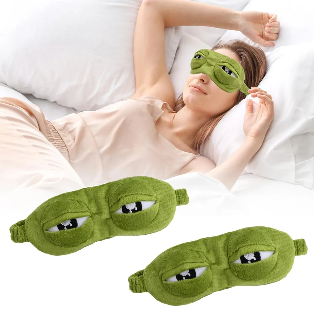 Cache-œil de nuit grenouille lot de 2 masques occultants confortables