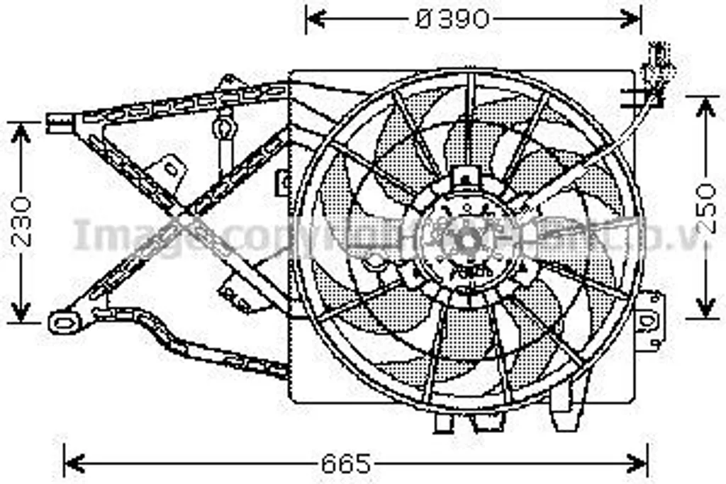 PRASCO OL7505 Ventilateur de Radiateur Vectra B J96 OE 1341264 Fiable